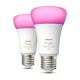 SET 2x LED dimmbare Glühbirne Philips Hue Weiß und Farbe Ambiance A60 E27/6,5W/230V 2000-6500K