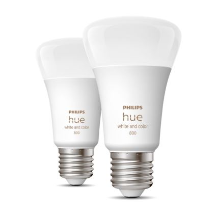 SET 2x LED dimmbare Glühbirne Philips Hue Weiß und Farbe Ambiance A60 E27/6,5W/230V 2000-6500K