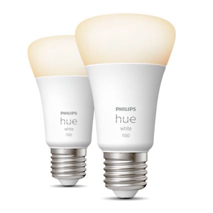 SET 2x LED dimmbare Glühbirne Philips Hue WHITE E27/9,5W/230V 2700K