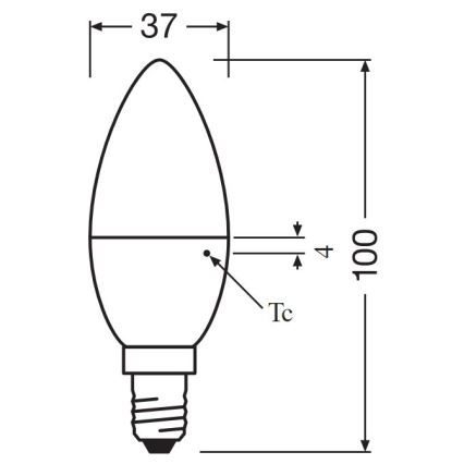 SET 2x LED-Glühbirne B35 E14/4,9W/230V 3000K - Osram