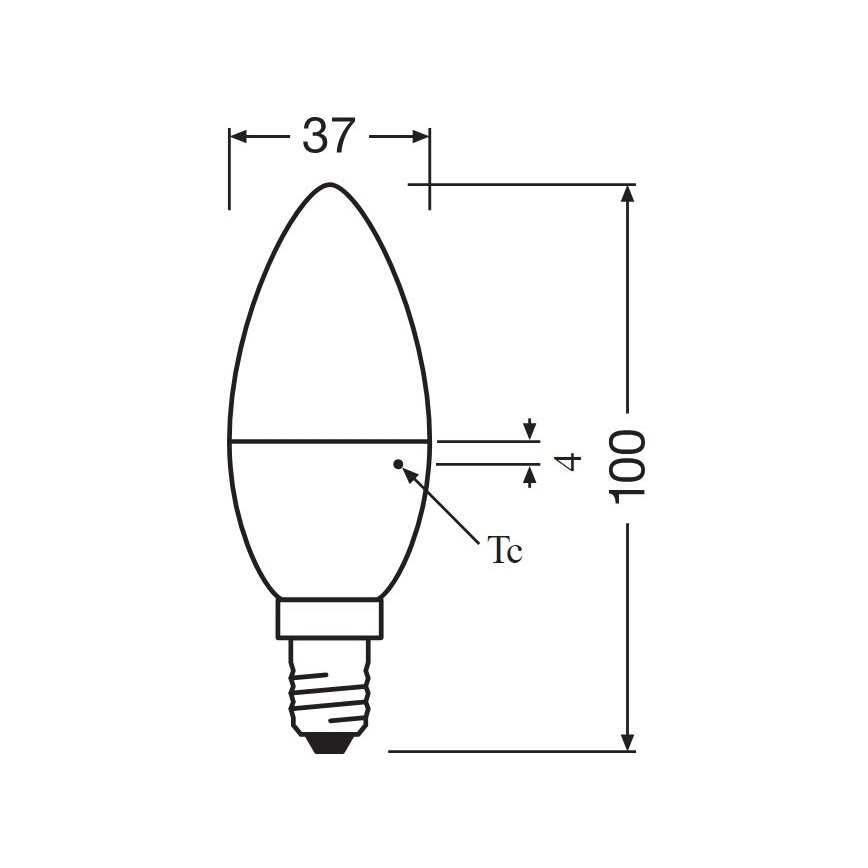 SET 2x LED-Glühbirne B35 E14/4,9W/230V 3000K - Osram
