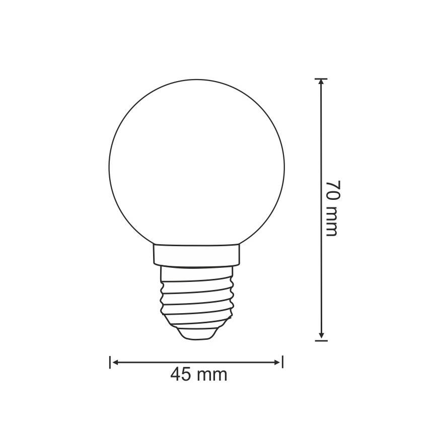 SET 2x LED-Glühbirne PARTY E27/0,5W/36V blau