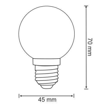 SET 2x LED-Glühbirne PARTY E27/0,5W/36V grün