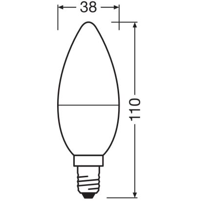 SET 2x LED-Glühlampe B38 E14/7,5W/230V 3000K - Osram