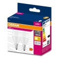 SET 2x LED-Glühlampe P45 E14/7W/230V 3000K - Osram