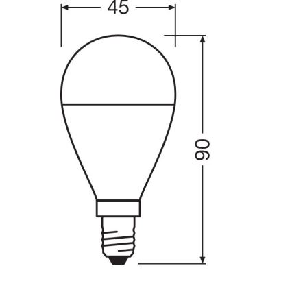 SET 2x LED-Glühlampe P45 E14/7W/230V 3000K - Osram