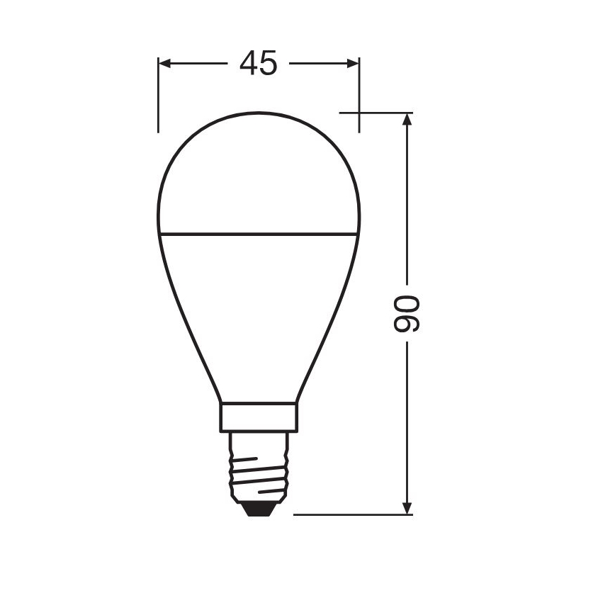 SET 2x LED-Glühlampe P45 E14/7W/230V 3000K - Osram