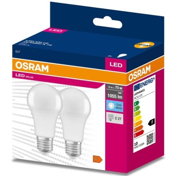 SET 2x LED-Lampe A60 E27/10W/230V 4000K - Osram