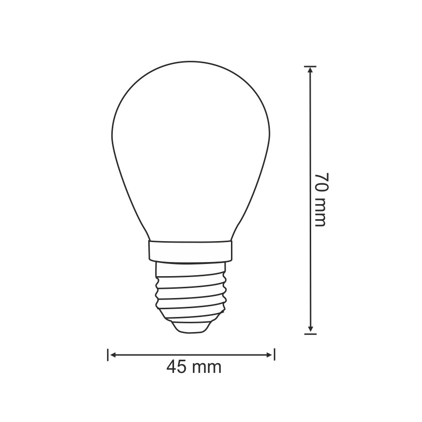 SET 2x LED-Glühbirne PARTY E27/0,5W/36V 2200K
