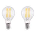 SET 2x LED-Lampe VINTAGE E14/4W/230V 2700K - Globo 10589-2K