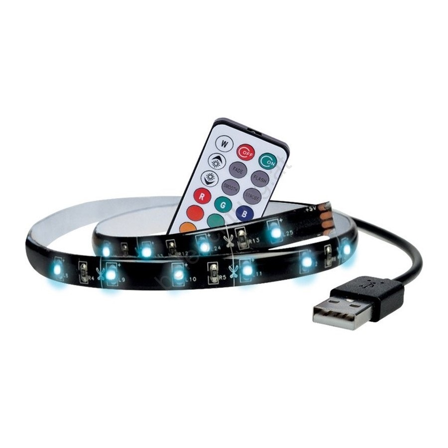 SET 2x LED RGB Streifen für TV mit Fernbedienung LED/USB ...