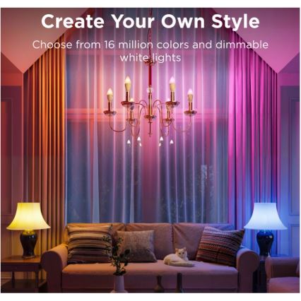 SET 2x LED RGBWW Dimmbares Leuchtmittel E14/5W/230V 2700-6500K Wi-Fi - Govee