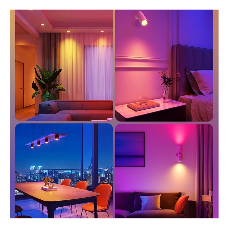 SET 2x LED RGBWW Dimmbares Leuchtmittel E14/5W/230V 2700-6500K Wi-Fi - Govee