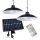 SET 2x LED Solar-Pendelleuchte mit Dämmerungssensor LED/6W/3,7V 2000 mAh IP44 + Fernbedienung