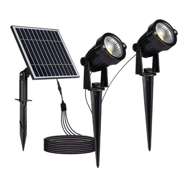 SET 2x LED-Solarleuchte für den Außenbereich 2xLED/1,2W/3,7V IP65 3000K 4000 mAh