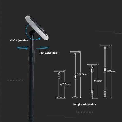 SET 2x LED Verstellbare Solarlampe GARDEN LED/3W/5V 42-80 cm 4000K IP65