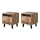 SET 2x Nachttisch NORD 45x40 cm Eiche Wotan / anthrazit