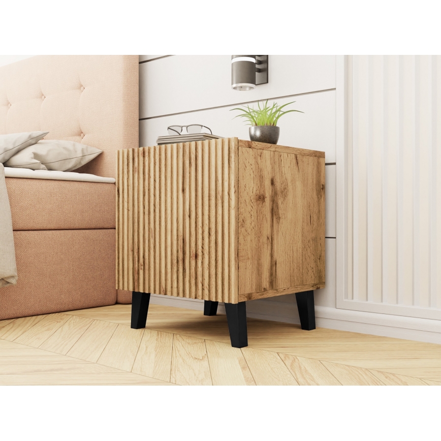 SET 2x Nachttisch VAMOS 52x45 cm Eiche Wotan