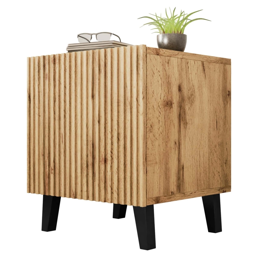 SET 2x Nachttisch VAMOS 52x45 cm Eiche Wotan