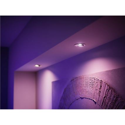 SET 2x dimmbare LED RGBW-Glühbirne Philips Hue White And Color Ambiance GU10/4,2W/230V 2000-6500K