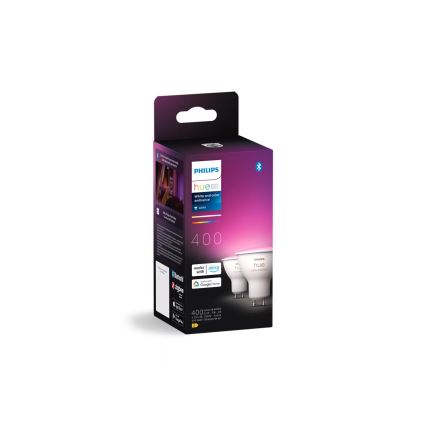 SET 2x dimmbare LED RGBW-Glühbirne Philips Hue White And Color Ambiance GU10/4,2W/230V 2000-6500K