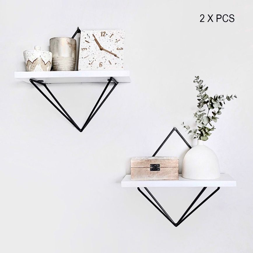 Set 2x Regal DIA, weiß/schwarz