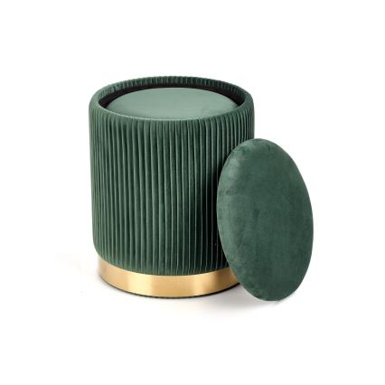 SET 2x Sitzhocker MONTY d 36/44 cm grün/golden