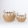 SET 2x Strohkorb beige/weiß 32x16,5x18/24x23,5x26 cm
