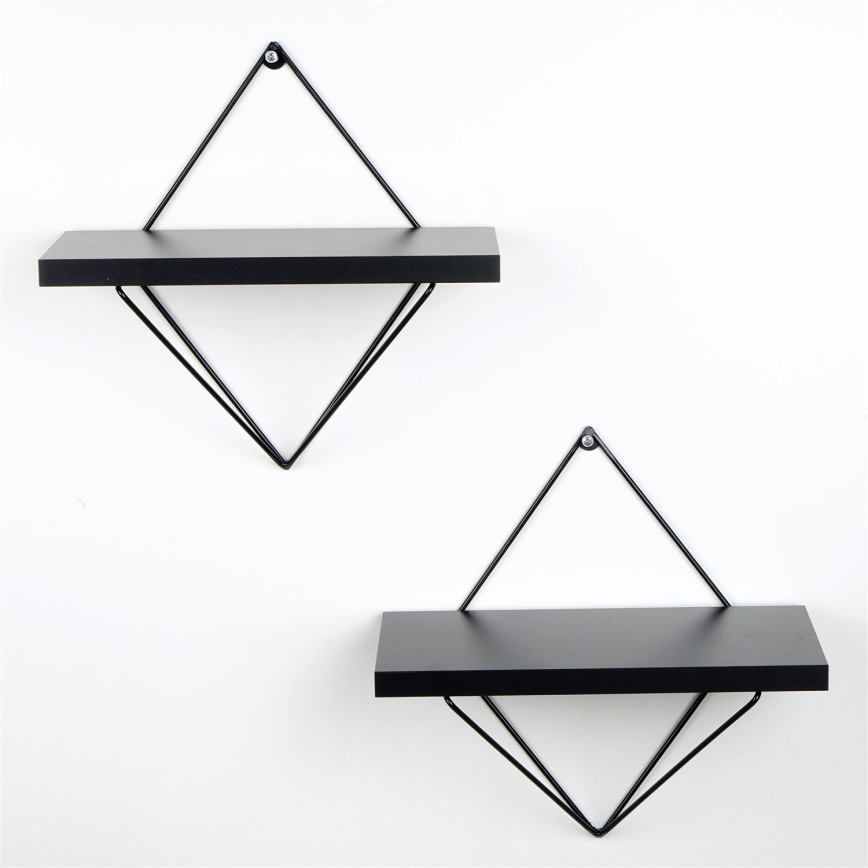 SET 2x Wandablage schwarz