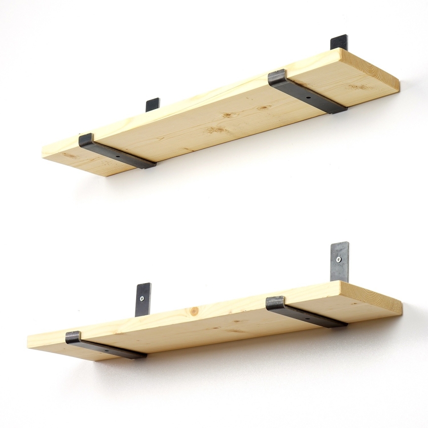 SET 2x Wandregal 16x60 cm Fichte
