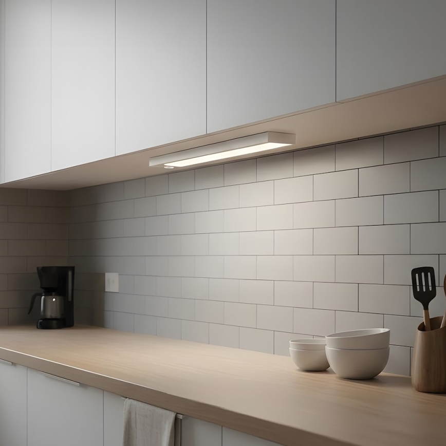 SET 2x wiederaufladbare LED-Möbelbeleuchtung mit Bewegungs- und Dämmerungssensor VIRO LED/1,2W/3,7V 800 mAh 3000/4000/6500K 30 cm weiß