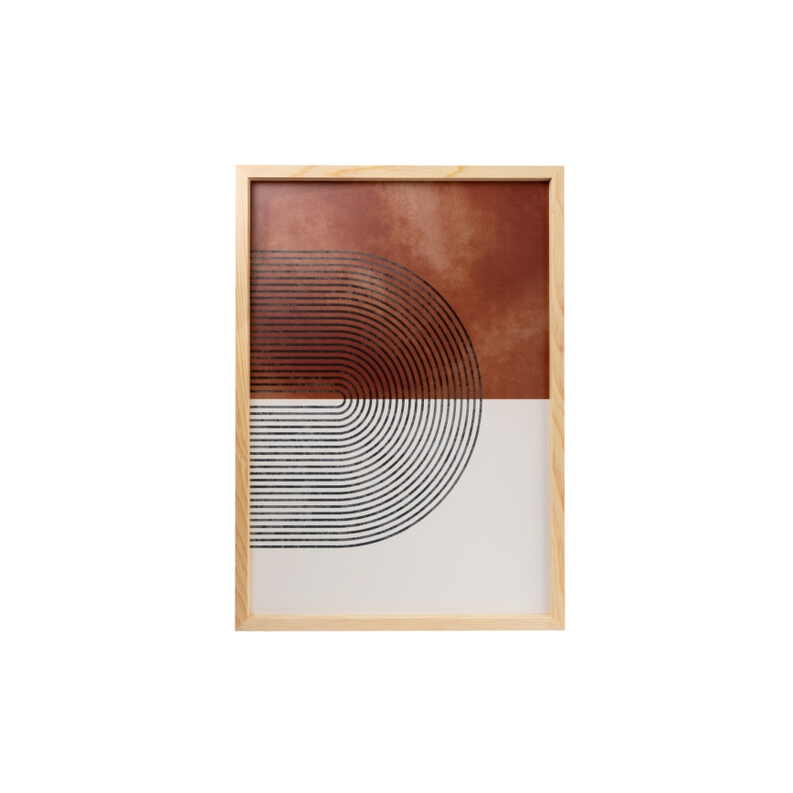 SET 3x Bild im Fotorahmen 50x70 cm beige/braun