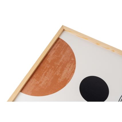 SET 3x Bild im Fotorahmen 50x70 cm beige/braun