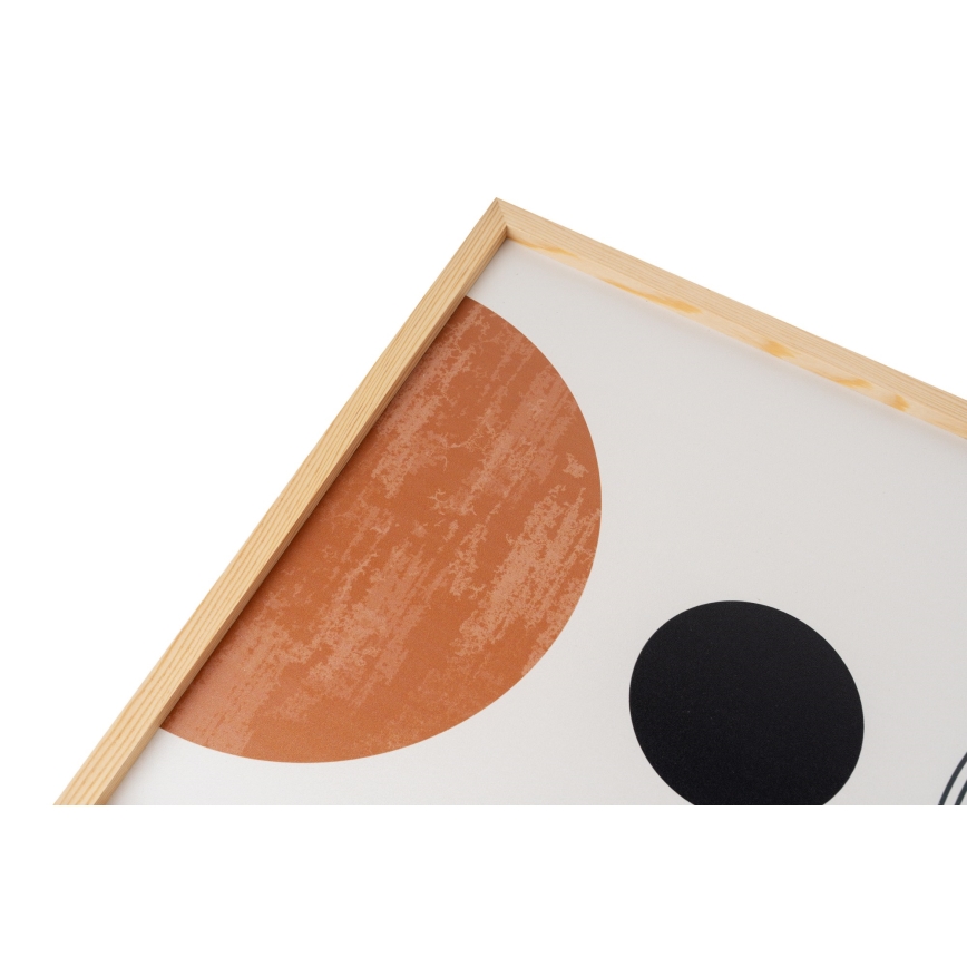 SET 3x Bild im Fotorahmen 50x70 cm beige/braun