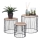 SET 3x Blumenständer d 19/23/28 cm schwarz/beige