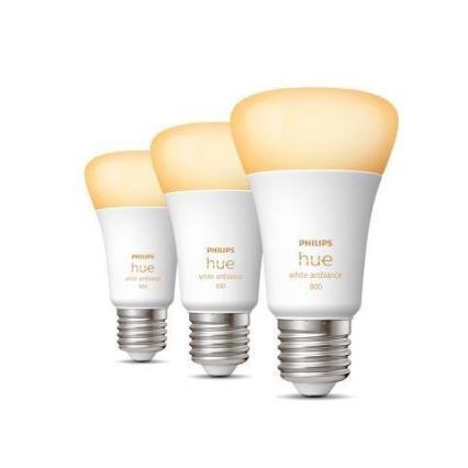 3er-Set dimmbarer LED-Leuchtmittel Philips Hue WHITE AMBIANCE A60 E27/6W/230V 2200-6500K