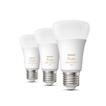 3er-Set dimmbarer LED-Leuchtmittel Philips Hue WHITE AMBIANCE A60 E27/6W/230V 2200-6500K