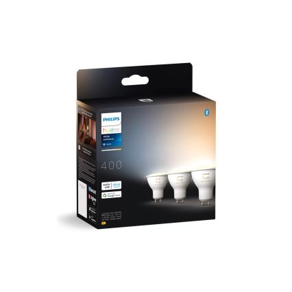 SET 3x Dimmbares LED-Leuchtmittel Philips Hue WHITE AMBIANCE GU10/4,2W/230V 2200-6500K