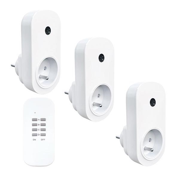 SET 3x Fernbedienbare Steckdosen + Fernbedienung