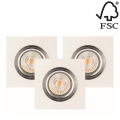 SET 3x LED-Einbauleuchte VITAR 1xGU10/5W/230V Beton – FSC-zertifiziert