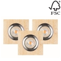 SET 3x LED-Einbauleuchte VITAR 1xGU10/5W/230V Sandstein – FSC-zertifiziert