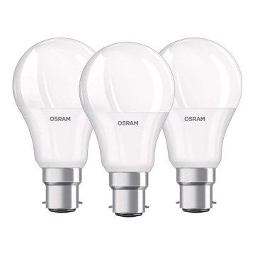 SET 3x LED Glühbirne B22d/8,5W/230V 4000K - Osram