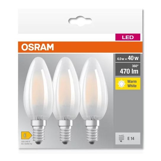 SET 3x LED-Glühbirne B40 E14/4W/230V 2700K - Osram