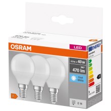 SET 3x LED Glühbirne P40 E14/4,9W/230V 4000K - Osram