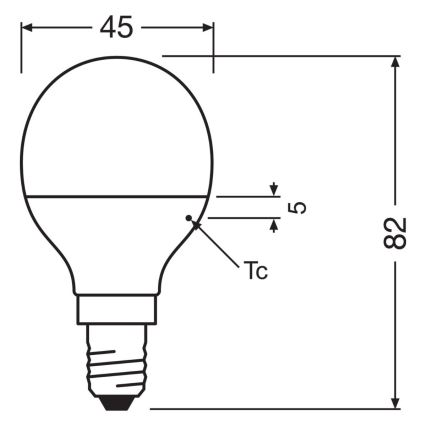 SET 3x LED-Glühbirne P45 E14/4,9W/230V 3000K - Osram