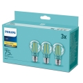 SET 3x LED Glühbirne Philips E27/8,5W/230V 2700K