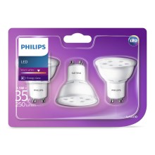 SET 3x LED Glühbirne Philips GU10/3,5W/230V 2700K