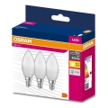 SET 3x LED-Glühlampe B38 E14/4,9W/230V 3000K - Osram
