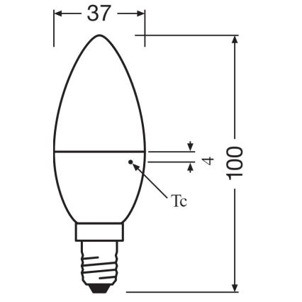 SET 3x LED-Glühlampe B38 E14/4,9W/230V 3000K - Osram