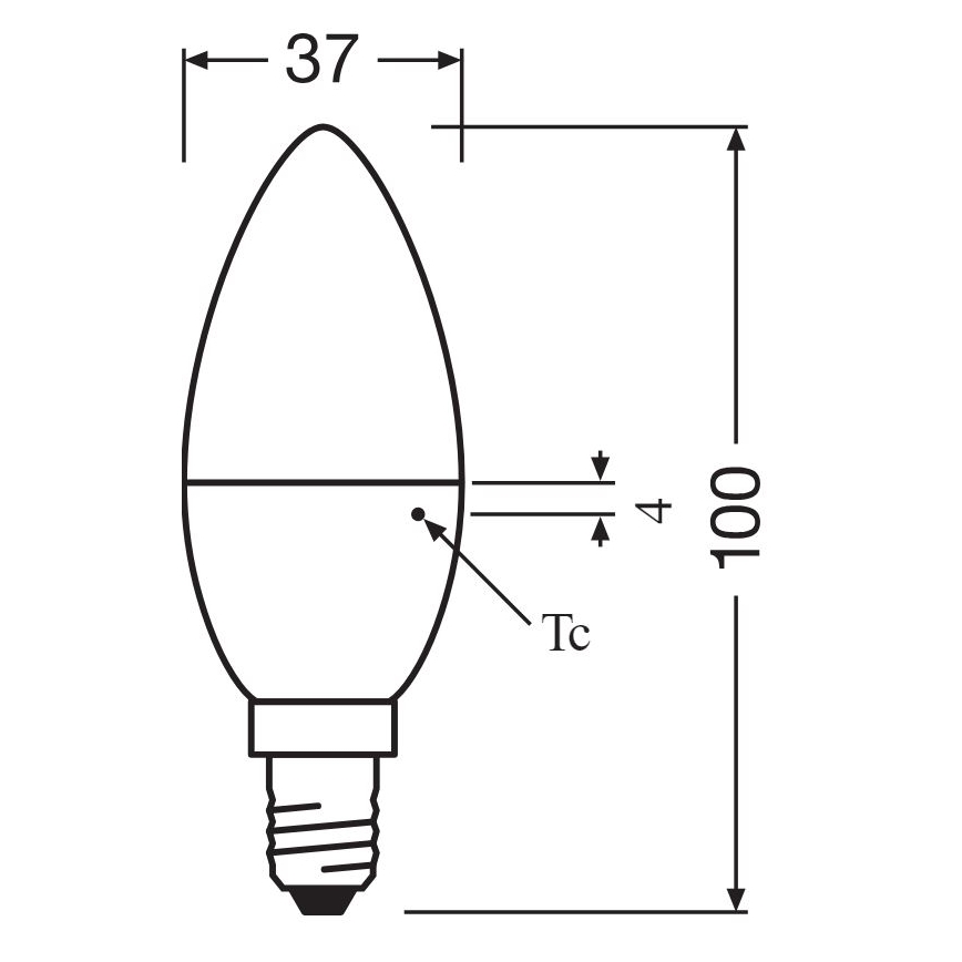 SET 3x LED-Glühlampe B38 E14/4,9W/230V 3000K - Osram